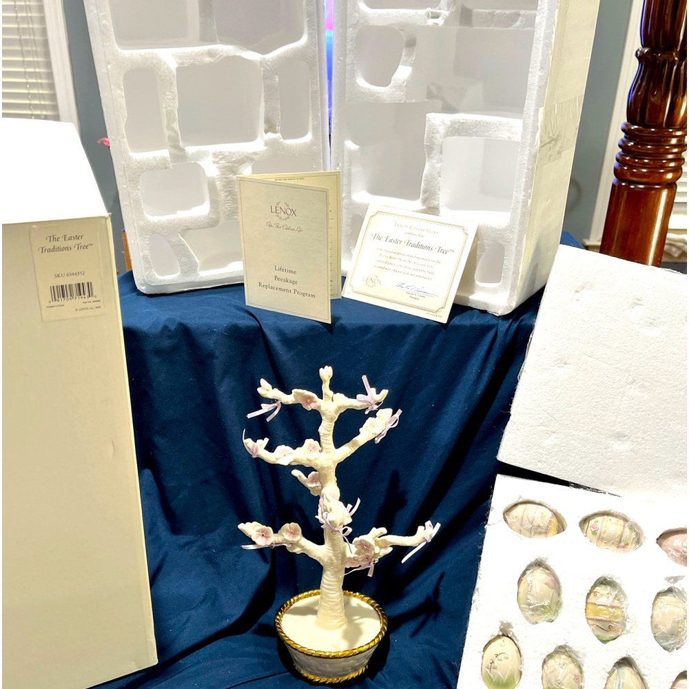 Vintage Lenox The Easter Traditions Tree In Original Box With Ornaments